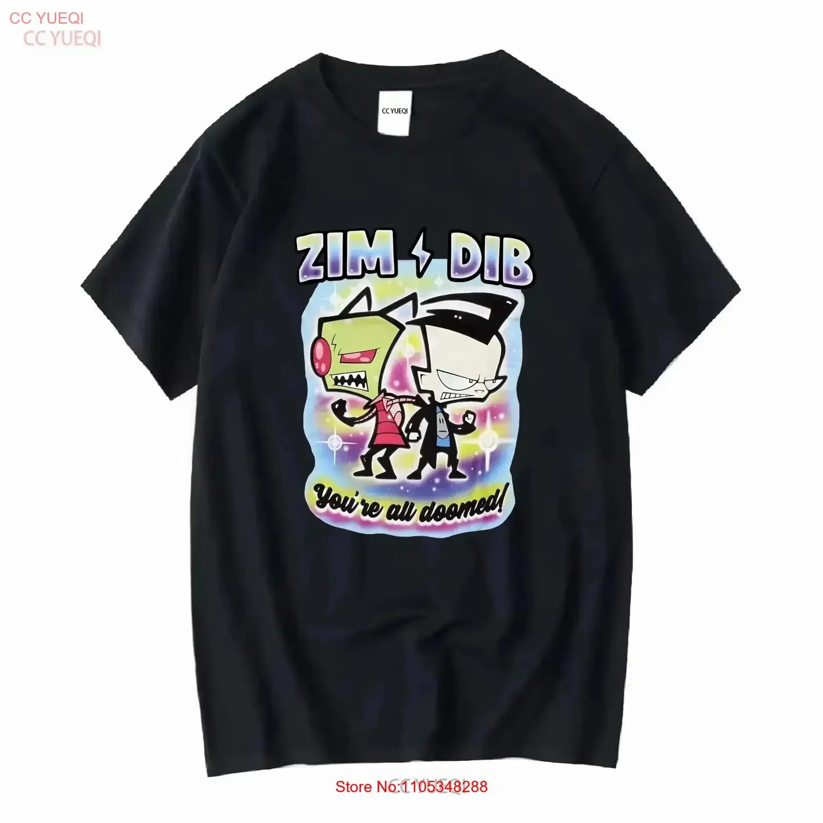 Invader Zim New Adult T Shirt Dib You're all doomed vintage Washed Comfortable graphic Stylish Top For Everyday Wear fashion