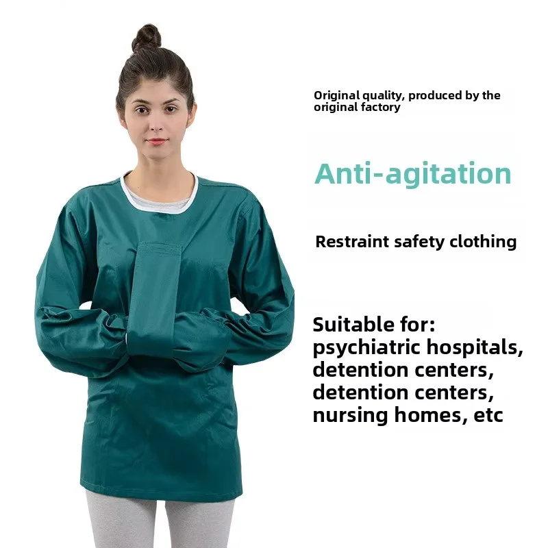 Safety Restraint Clothing for Agitated Patients Medical Upper Limb Protective Jacket Cotton Prevents Scratching Straitjacket