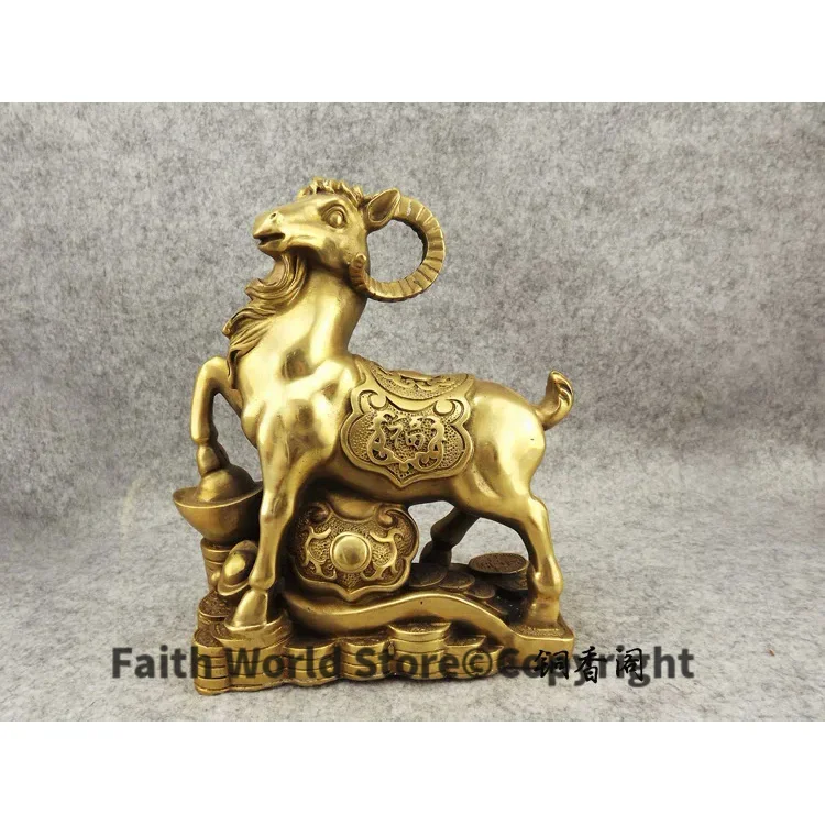 2025 Efficacious HOME family SHOP Talisman- TOP COOL animal wolf FENG SHUI Figurine wealth sheep FU RUYI statue