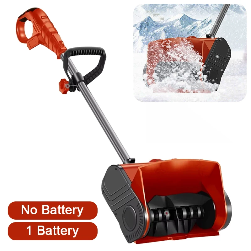 20V Electric Snow Plow Small Hand-pushed Snow Removal Machine Road Household Snow Shoveling Snow Blower 1 Battery or No Battery