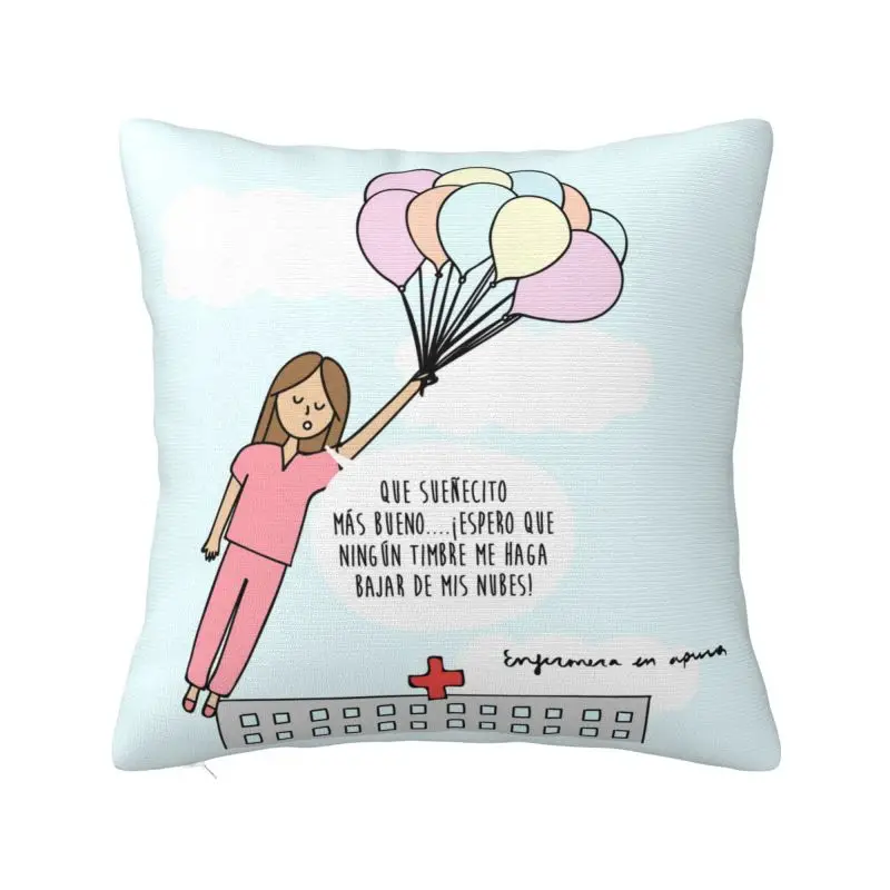 Enfermera En Apuros Doctor Nurse Medical Throw Pillow Covers Home Decor Cushions Cover For Sofa Square Polyester Pillowcase