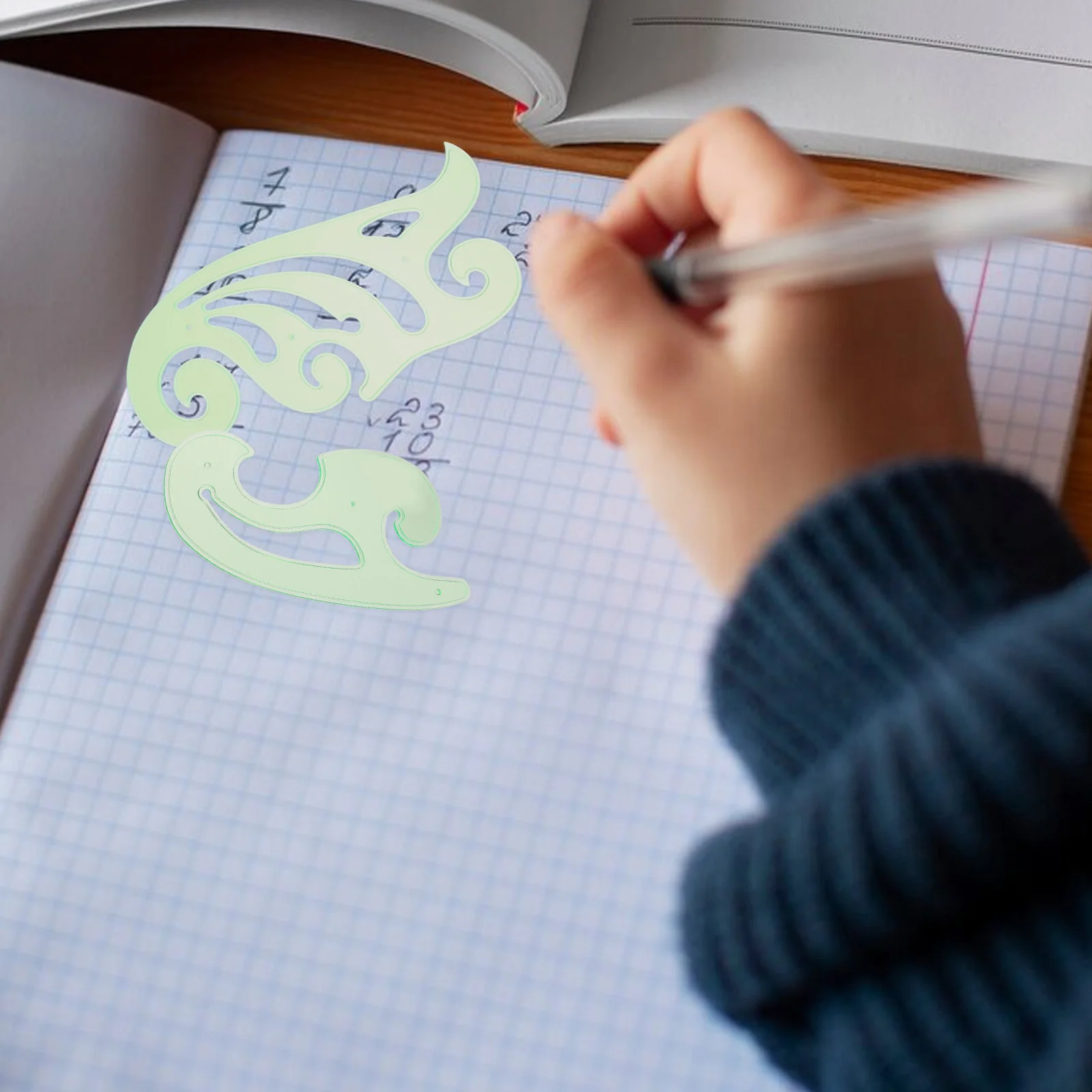 مجموعة استنسل بيضاوية دائرية مكونة من 9 قطع، قوالب رسم بلاستيكية هندسية، أدوات صياغة للفنانين والطلاب، مستلزمات الرسم المعماريين