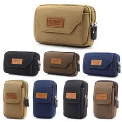 Fanny Pack Krasbestendige Heuptas Multi-Pocket Opslag Taille Portemonnee Spatwaterdichte Outdoor Taillepakket Portemonnee Canvas Telefoontas