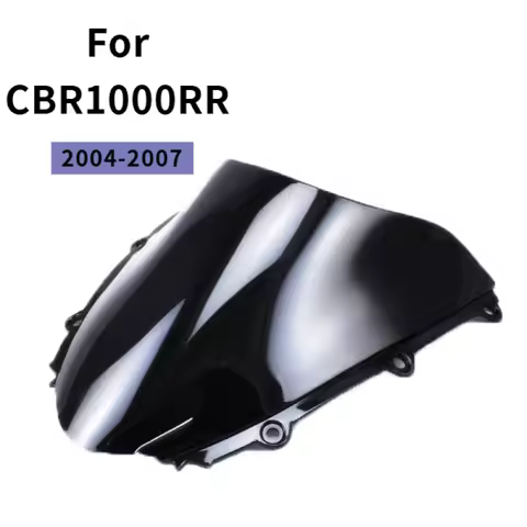 For Honda CBR1000RR CBR 1000RR 2004 2005 2006 2007 Motorcycle Windshield Double Bubble Front Windscreen Screen black 1000RR