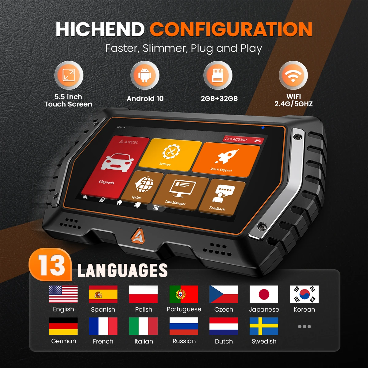 ANCEL V3 Elite Auto OBD2 Scanner Passend für BMW/Mini/Royce Alle Systeme Aktiver Test ECU-Codierung OBD2 Auto-Diagnosegerät Kostenlose Updates – Detail 6
