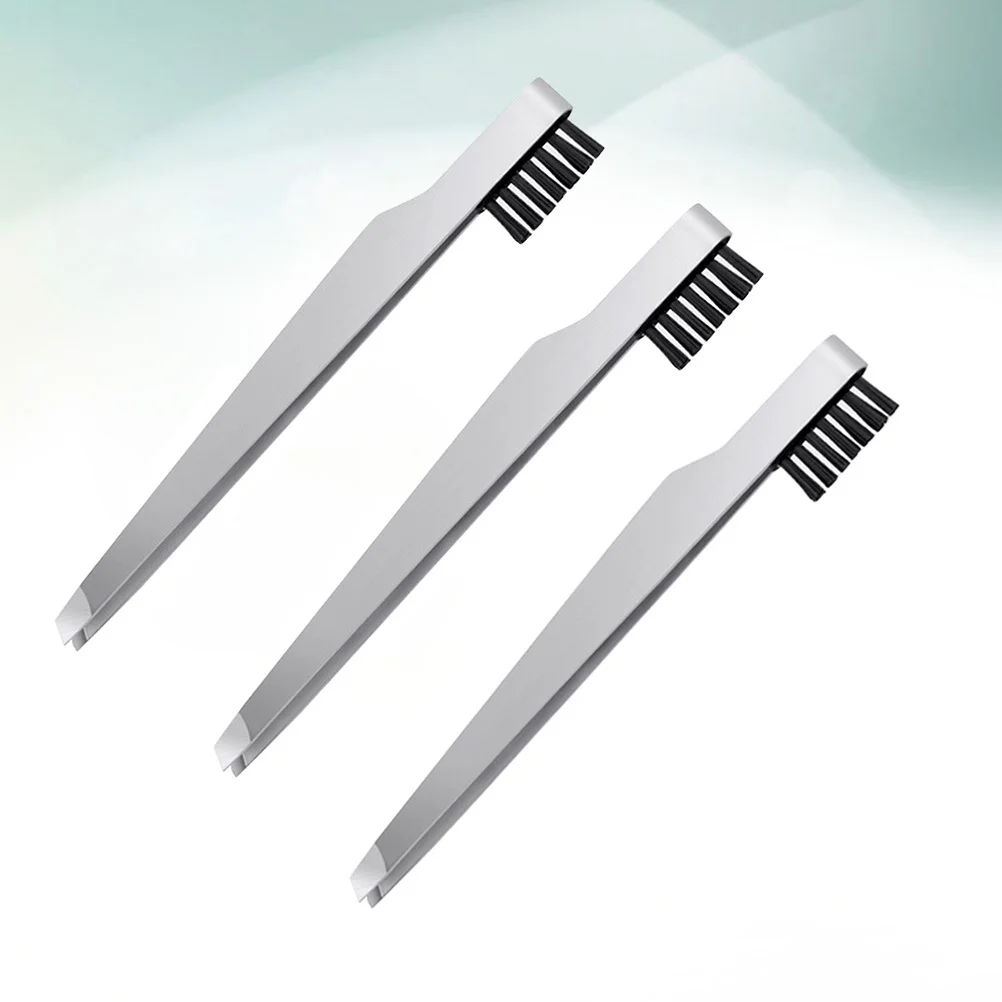 3개입 스테인리스 스틸 눈썹 족집게 소형 경량 휴대용 여성용 메이크업 정리 도구 정밀한 눈썹 정리