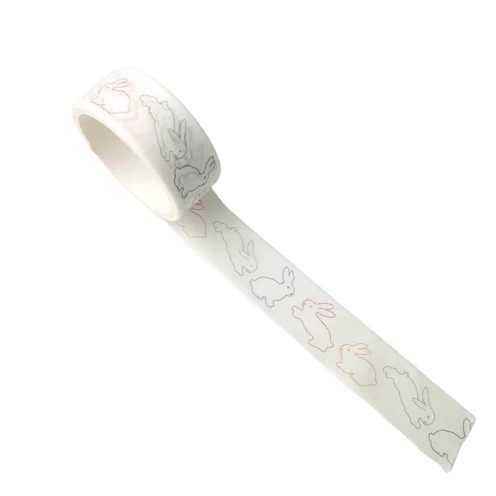 인스타 스타일 토끼 펭귄 한국 와시 테이프 3M 길이 귀여운 스크랩북 데코 낙서 DIY 저널 테이프