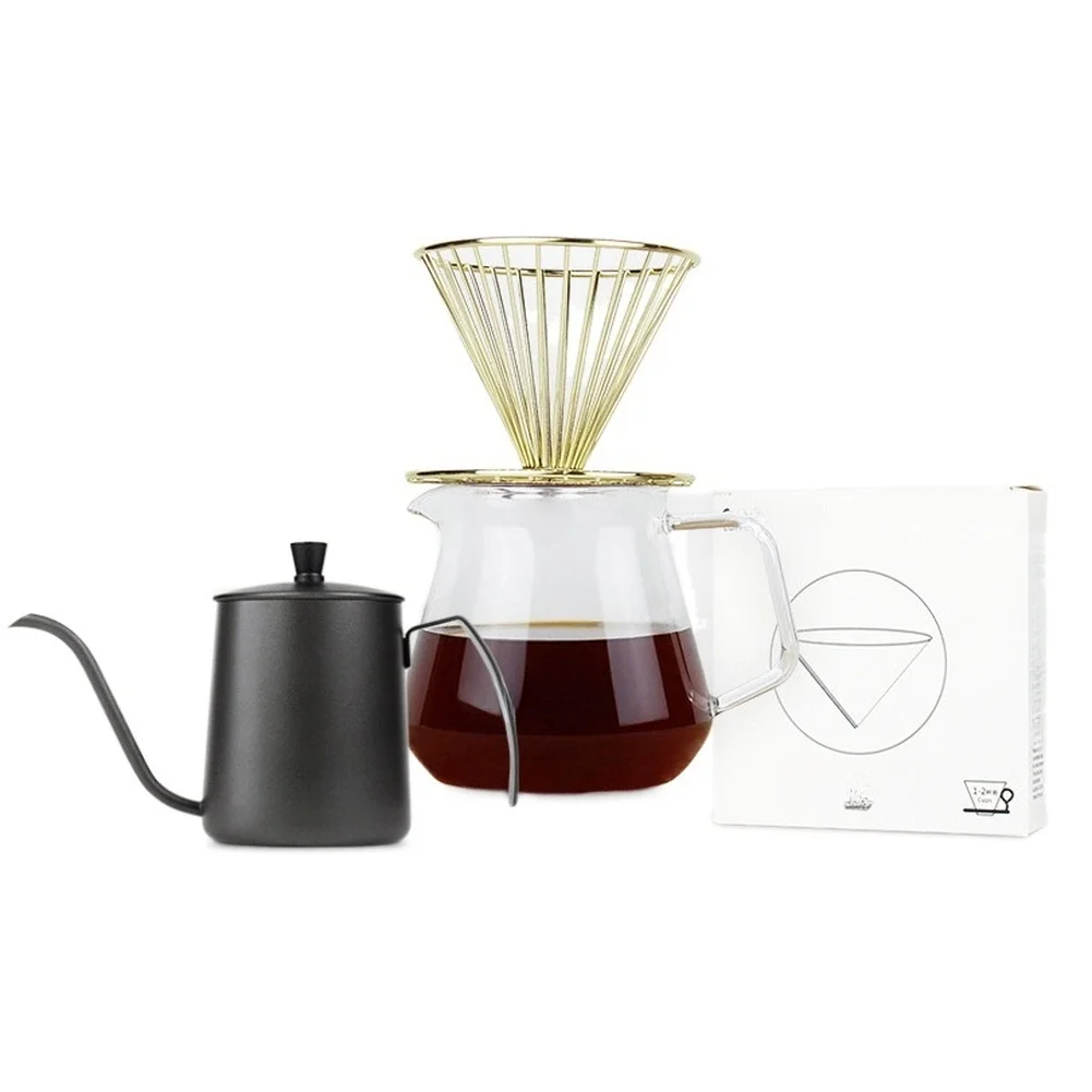 1Pc Stainless Steel Coffee Filter Holder 28 String V Shape Dripper Stand For Pour Over Brewing Tea Strainer Kitchen Accessory