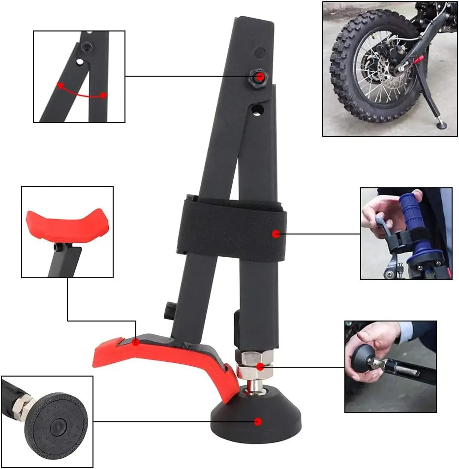 ポータブルバイクホイールリフトスタンド（前輪・後輪用）、持ち運び・使用が簡単