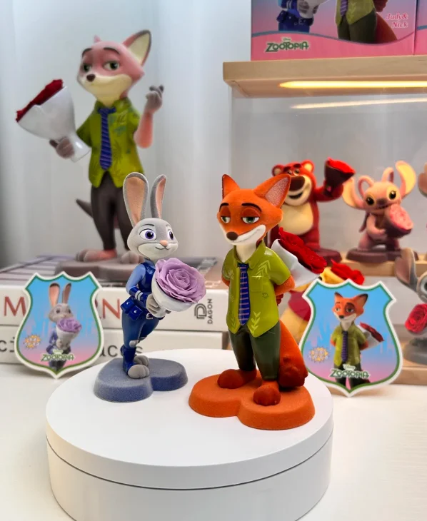 

Zootopia Flower series Blind Box Cute Nick Judy Action Figure Zootopia Plush Doll Mystery Box Anime Cartoon Collection Model Toy