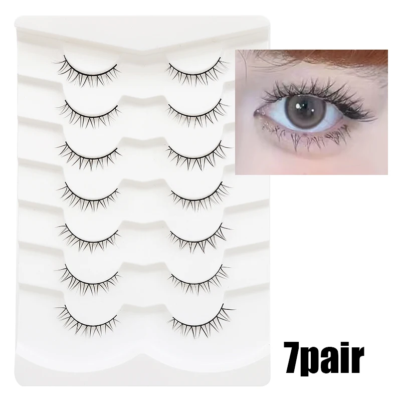 5/7/10 Paar Manga-Wimpern Weiche Natürliche Künstliche Wimpern Lange Fake Anime Wimpern Make-up Handgefertigtes Wimpernverlängerungs-Set – Detail 14