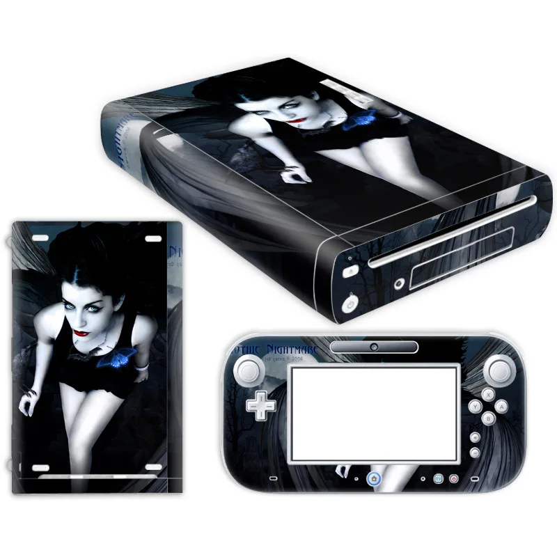 For Wii U Vinyl Skin Sticker, Anime Design, Protective Decal, Matte Finish, Easy Install
