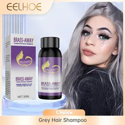 Gray Color Fixing Hair Dye Shampoo Fading Non-irritating Yellow Bleach for Hair Rapair Cover Grey Purple Shampoo for Blonde Hair