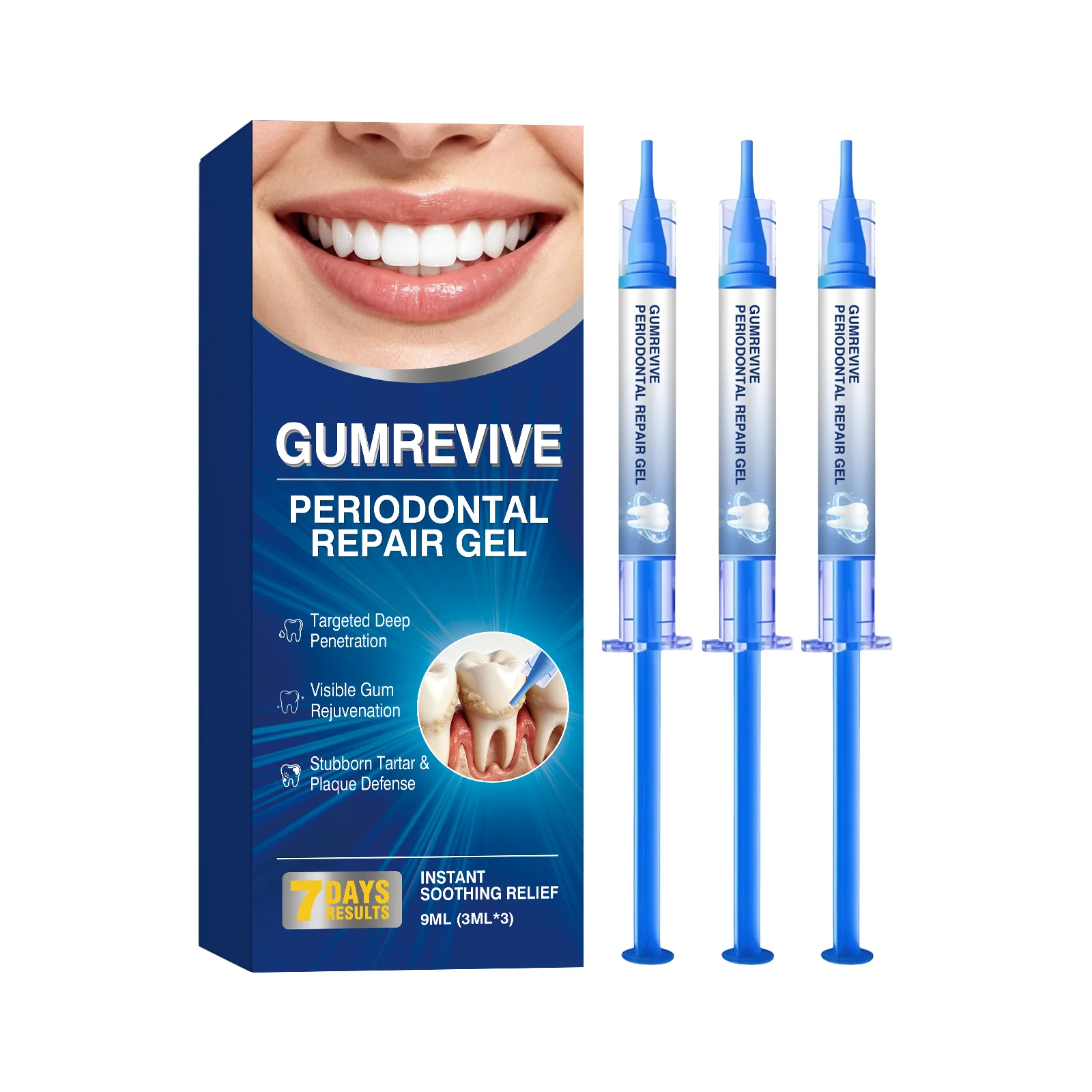 Gumrevive Periodontal Repair Gel Deep Cleaning Strengthening Gum Pain Sensitivity Relief Fresh Breath Cooling Soothing Oral Care