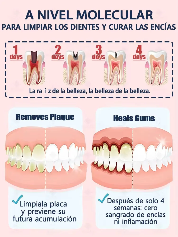 يصلح بسهولة على تسوس الأسنان ويمنع تساقط الأسنان وتبييض الأسنان.