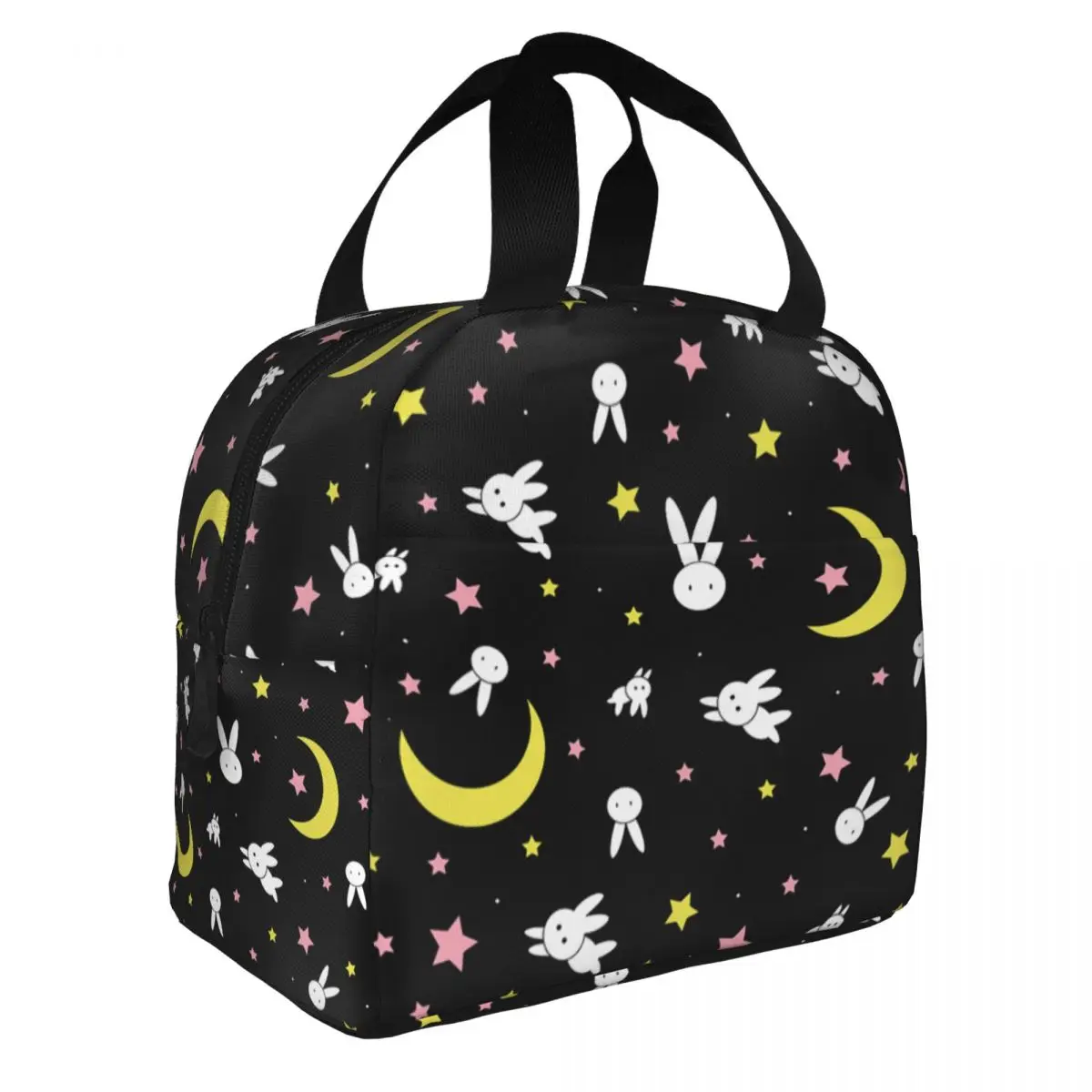 

Изолированная сумка для обеда с лунным узором, большая вместимость, Sailors Moons, многоразовая термосумка в стиле аниме, сумка-тоут, ланч-бокс для работы, пикника, сумка Bento
