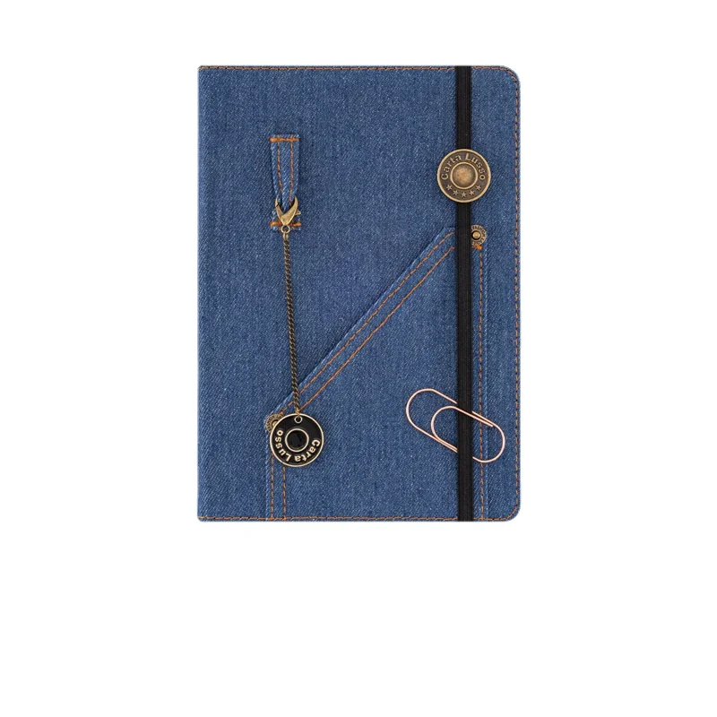 A5 Creative Denim Notebook High-value Cloth Student Diary Self-discipline Check-in Plan Office Meeting Records Note Stationery