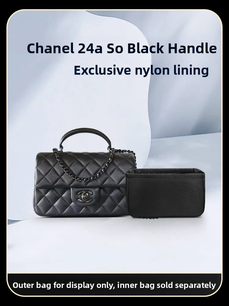 

Nylon Inner Handbag Organizer for 24A So Bla Square ape Storage Bag for Everyone Pure Color Pattern