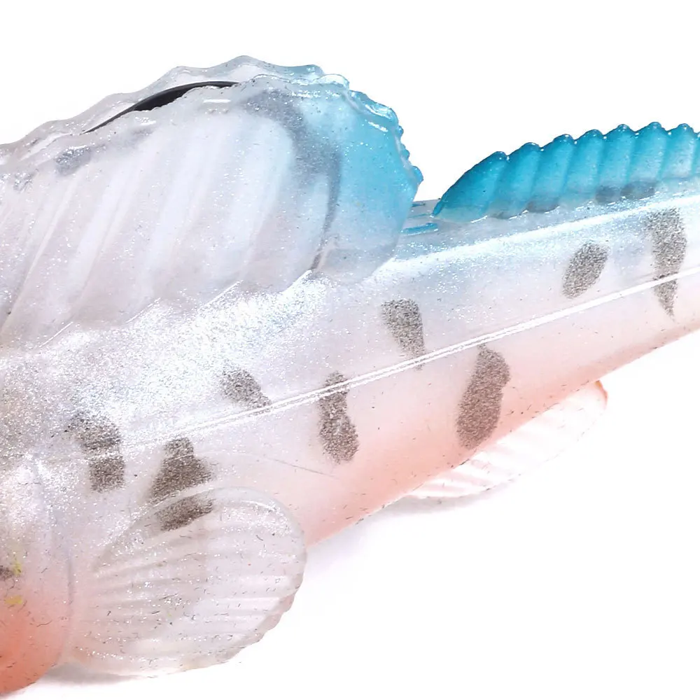 1 Stück/10 Stück 7,5 cm/14,2 g Silikon Dark Sleeper Wobbler Angelköder Sinkender Weichköder Jig-Haken Swimbaits Bass Shad für Barsch-Angelzubehör – Detail 4