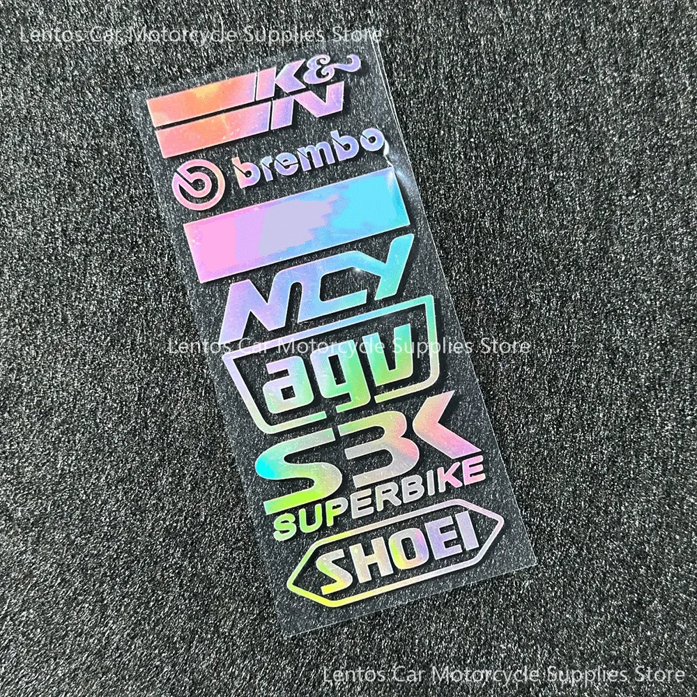 Reflecterende waterdichte laserstickers voor motorfietsmodificatie, racesponsordecoratie, scooter, spatbord, helm, auto-decals
