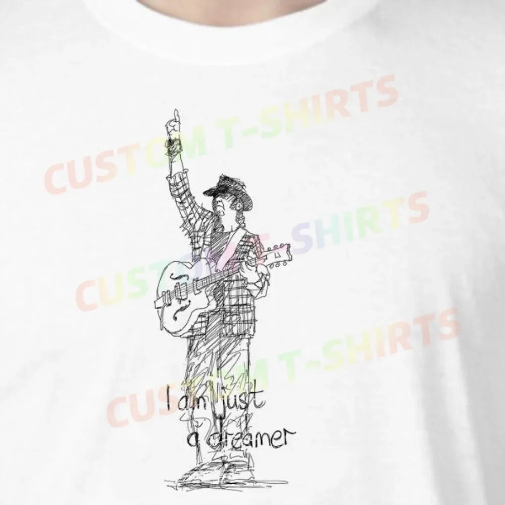 

72 163_Neil_Young Fans' comic-style hand-drawn pattern T-shirts for both men and women in summer