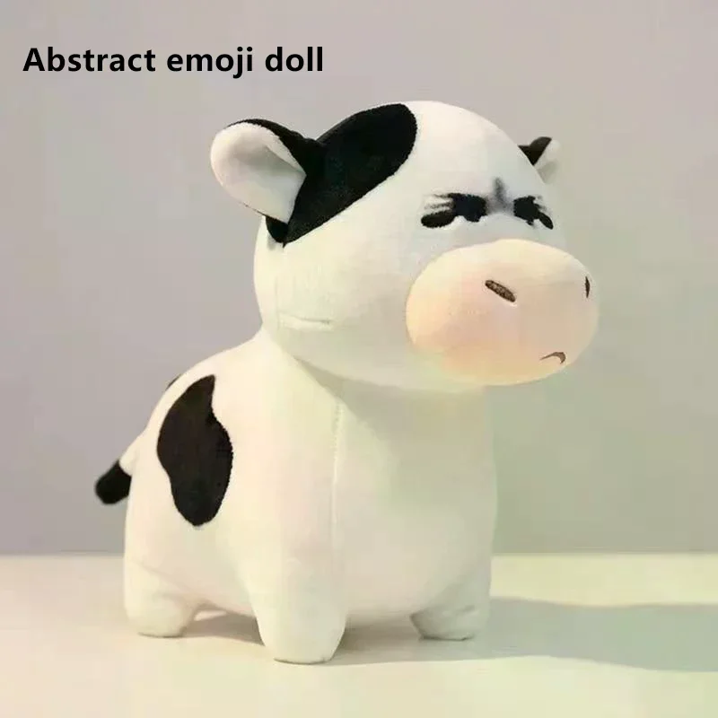 

Плюшевая игрушка-корова 30 см, милая и необычная корова-кукла, подушка-корова с абстрактным выражением, изысканный подарок