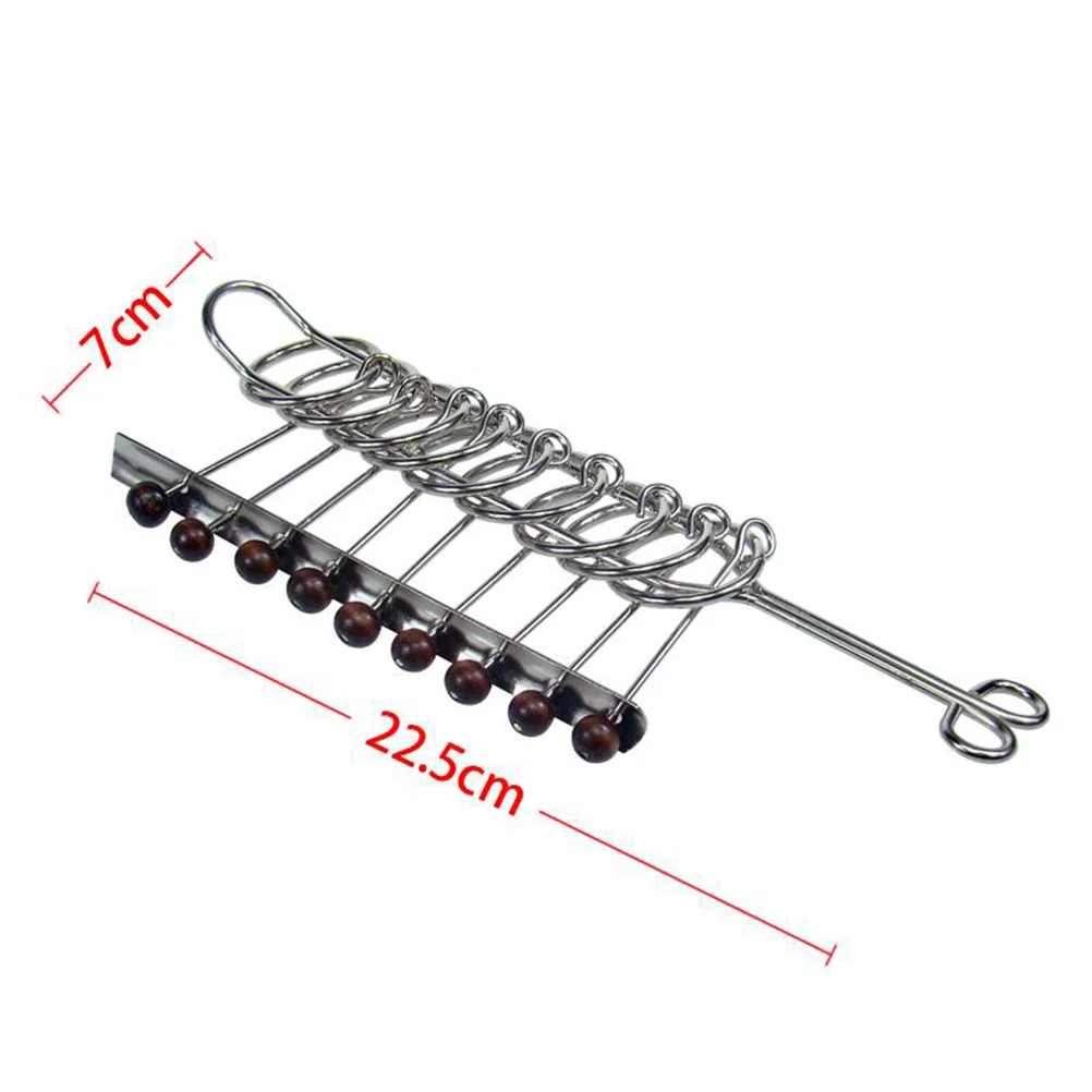 1pc Metal Brain Teaser Puzzle Set Ring Buckle IQ Game Toy Intelligence Puzzle Ring Hook Chinese Culture Decorative Buckles