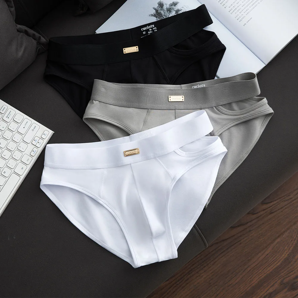 Workout Gear Mens Cotton Briefs Sports Underpants Breathable Cotton Underwear Boxer 2XL Breathable Fabric Elastic Waistband