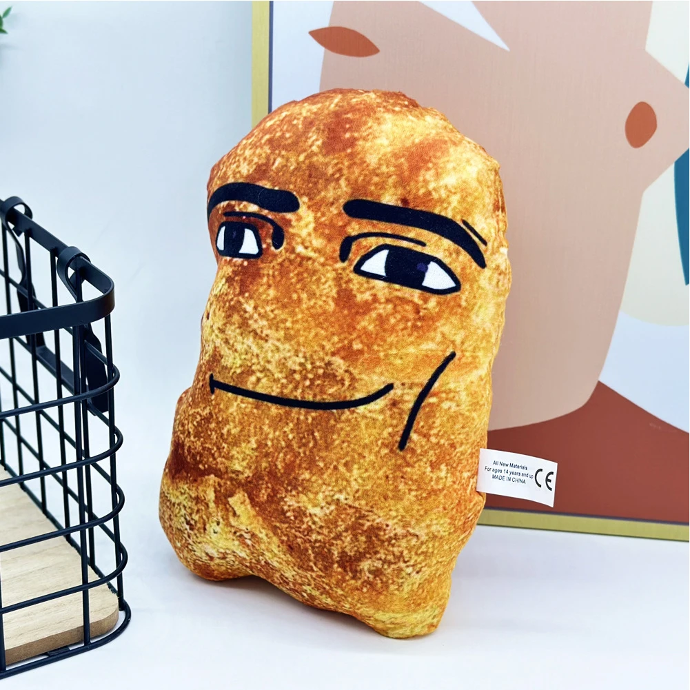 Chicken Nugget Meme Plush Toy Funny Big Chicken Block Plush Pillow Cute Chicken Nuggets Stuffed Doll Toy Birthday Gifts for Kids