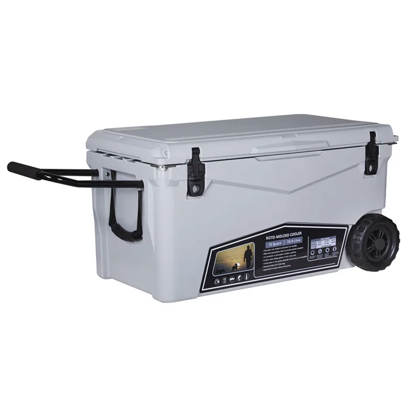 Kuer 70 qt قابل للقفل معزول مربع الجليد الصدر Rotomolded حقن مصبوب برودة مع مقابض حمل صندوق تبريد