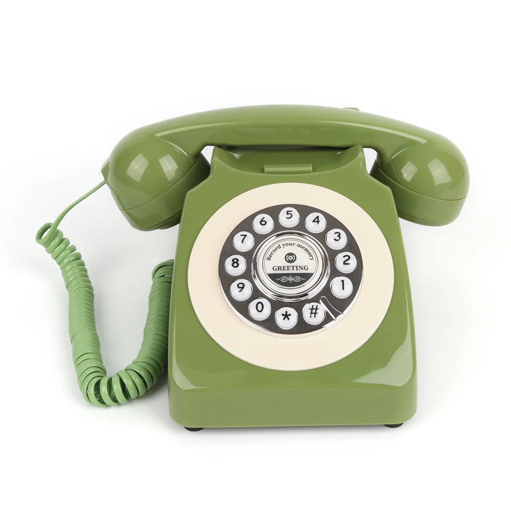 CHEETA Grünes Antik-Audio-Gästebuch Maßgefertigte Großhandels-Hochzeitsdekoration Telefonnachrichtenaufzeichnung Geständnis-Voicemail 5