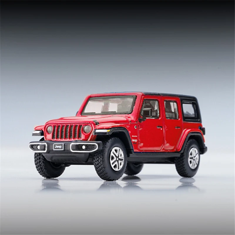 1/64 Jeeps Wrangler Rubicon Alloy Car Model Diecast Simulation Metal Off-road Vehicles Car Model Miniature Scale Collection Toys