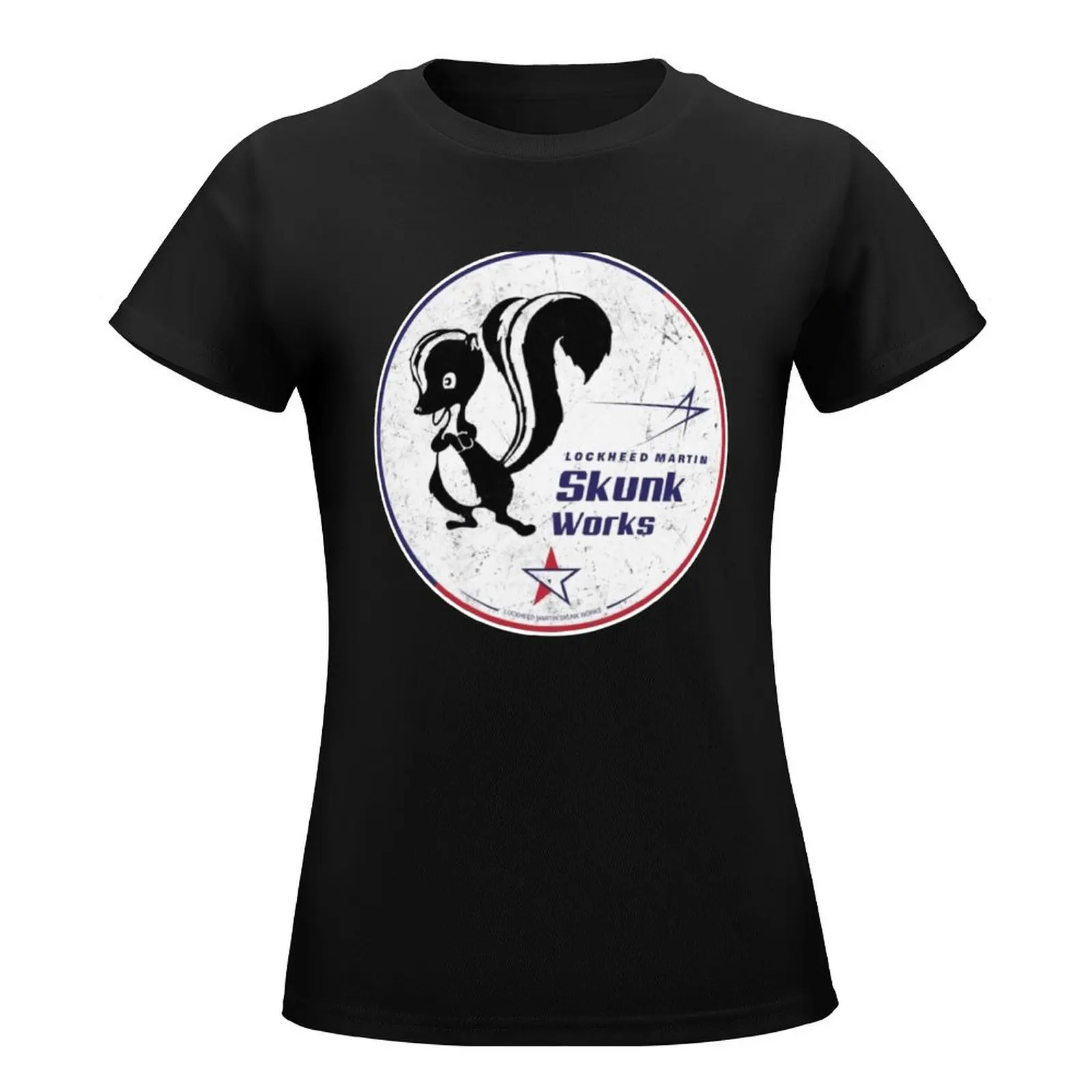 SKUNK WORKS T-Shirt tops Female clothing plus size tops tight shirts for Women