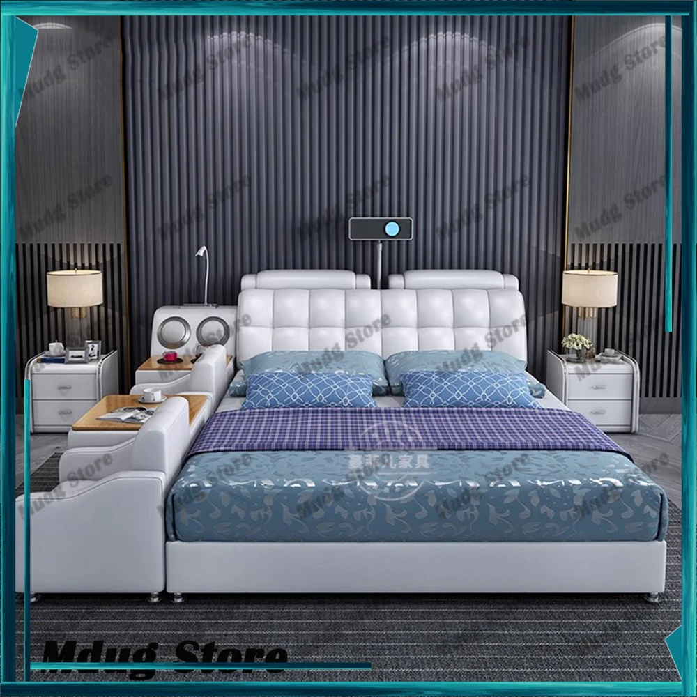 

Leg Support Night Light Beds Vanity Electric Double Smart Beds Sleeping Queen Frame Mobili Per La Casa Bedroom Furniture