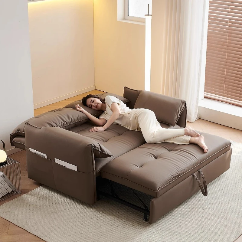 

Sofa bed integrated dual-purpose double living room multi-functional household foldable push-pull bed