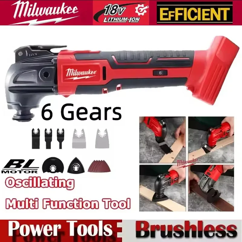 

Многофункциональный аккумуляторный осциллирующий инструмент Milwaukee 18В, 6 скоростей, беспроводной вибрационный триммер, пила, электроинструмент