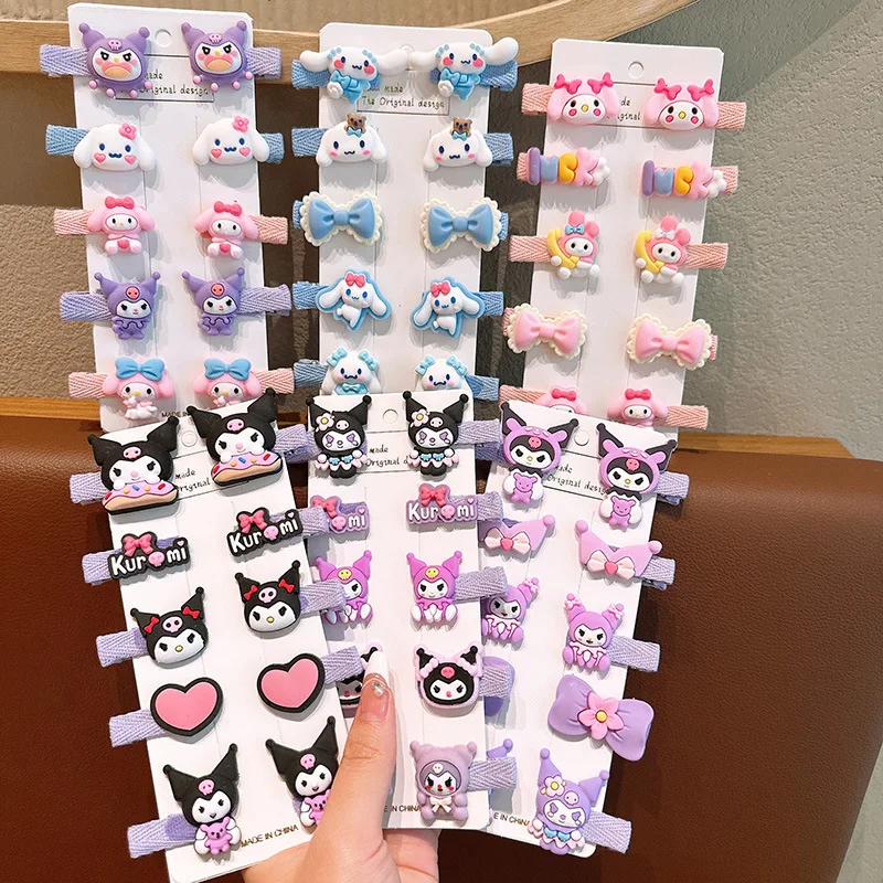 

60PCS Kawaii Kuromi Hairpin Set Hair Accessories Anime Cartoon Headband for Girls Gifts for Kids