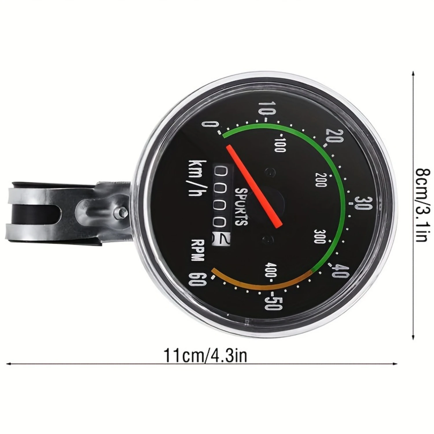 1pc Bike Mechanical Speedometer, Waterproof Cycling Odometer And Stopwatch