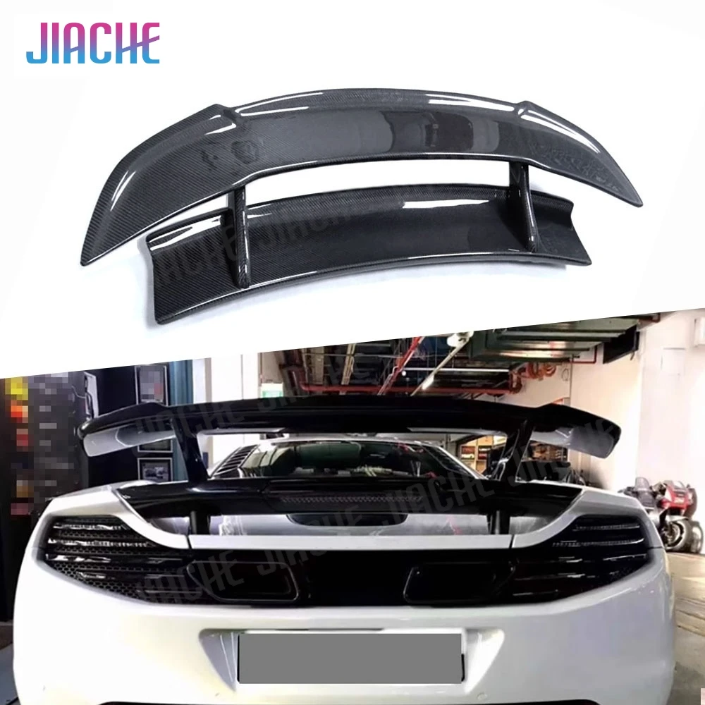 Carbon Fiber Rear Spoiler Wing For Mclaren 650s MP4-12C Car Rear Trunk Lip Spoiler Wing High Quality Real Carbon Fiber FRP