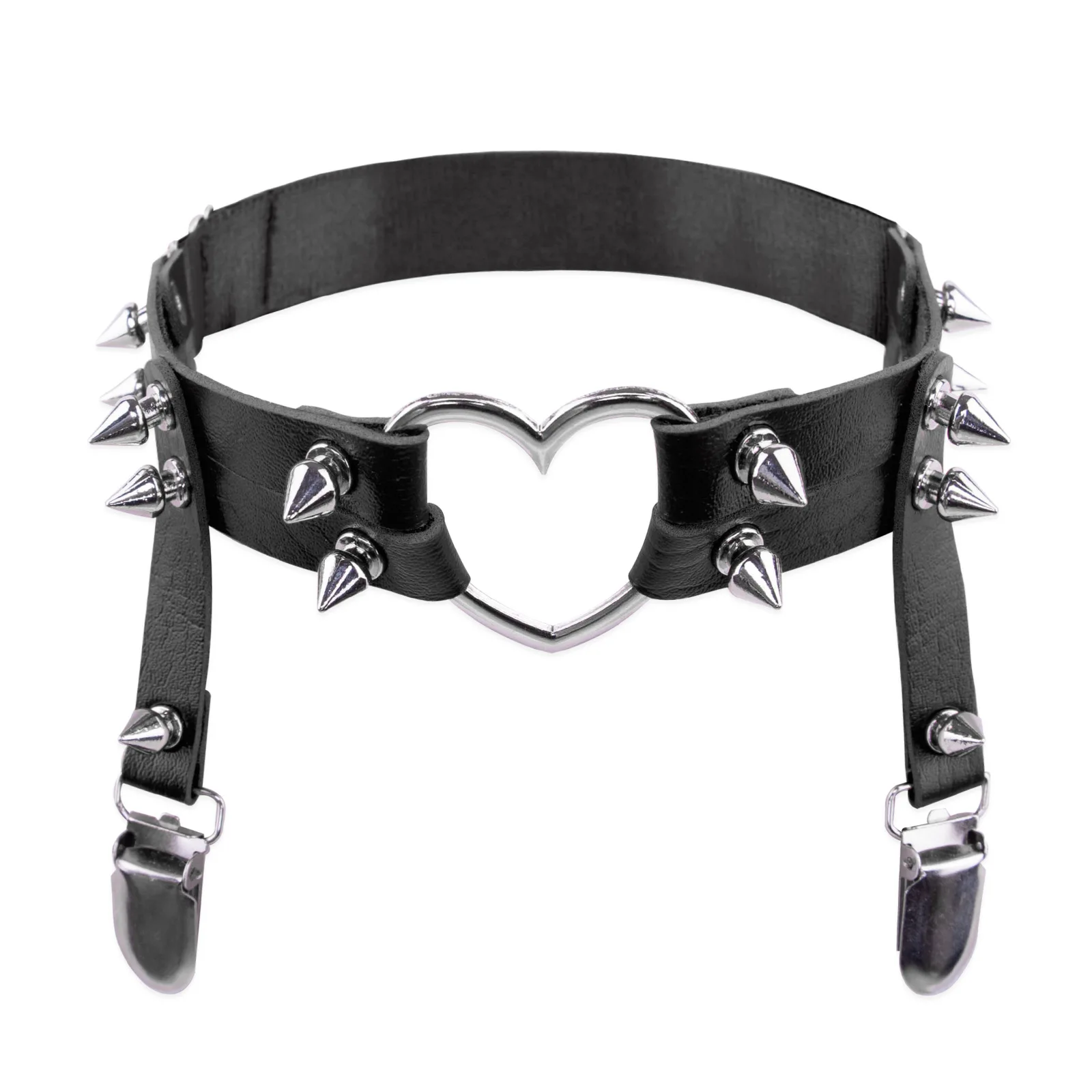 Anello per coscia con faccia di gatto, anello per gamba, fibbia antiscivolo regolabile, clip per calzino, clip per reggicalze, anello elastico per coscia