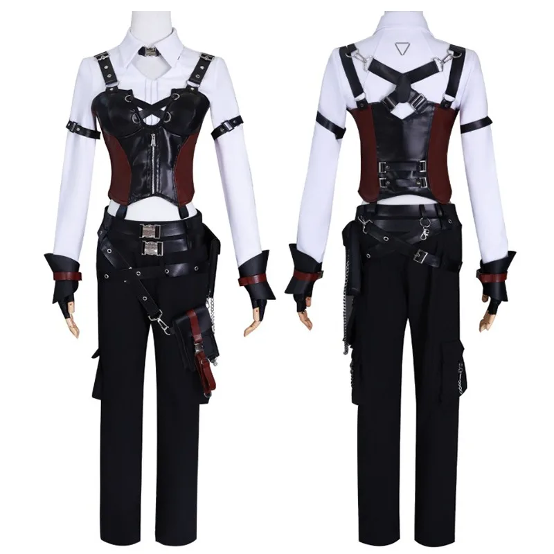 Gioco Love and Deepspace Miss Hunter Costumi Cosplay Personaggio Uniforme Puntelli Accessori Set completo Evolver Abiti in pelle Donna