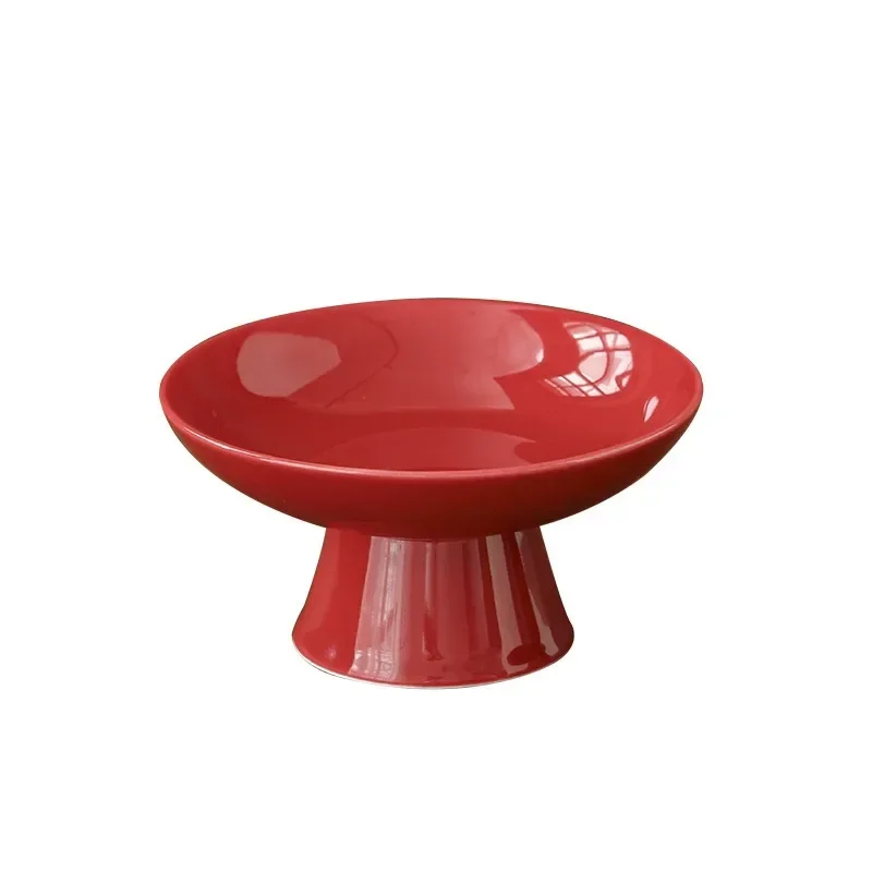 Wedding Fruit Plate Red Wedding Tall Fruit Plate Ceramic