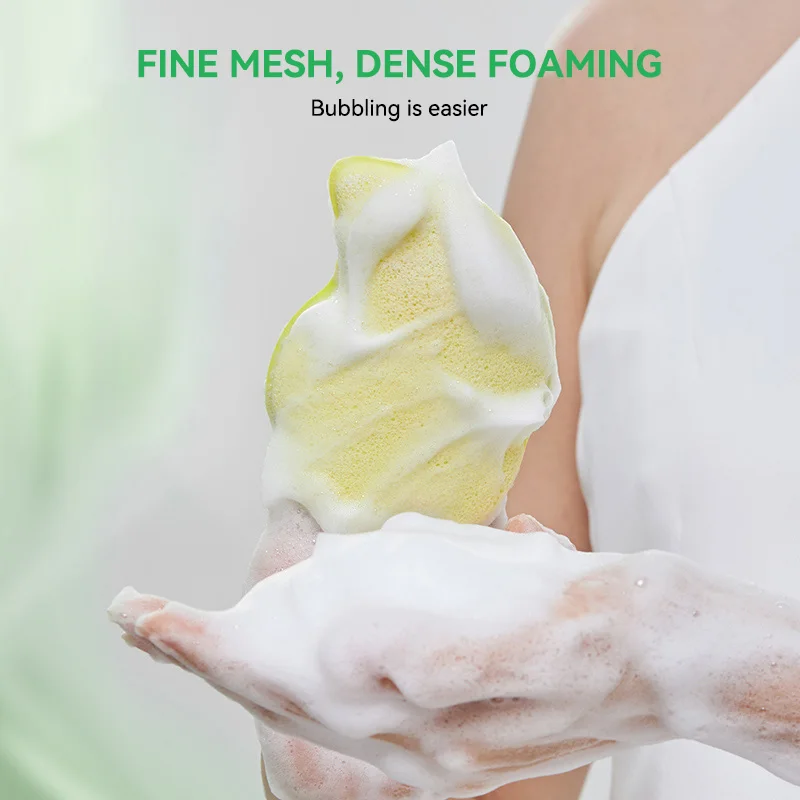 Gecomo Cool and Clean ฟองน้ําล้างหน้าแบบถุงมือสไตล์มะม่วง ทําความสะอาดอย่างล้ําลึกสําหรับทําความสะอาดโคลน-Moving ทําความสะอาดล้ําลึกสําหรับใบหน้า เย็น สวมใส่สบายต่อใบหน้าของคุณ