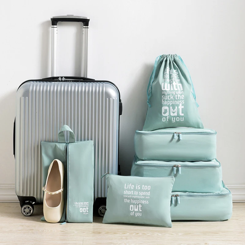 6pcs Travel Organizer Pouch Suitcase Washable Packing Cube High Quality Luggage Organizer Portable Clothes Pouch Bag Lightweight