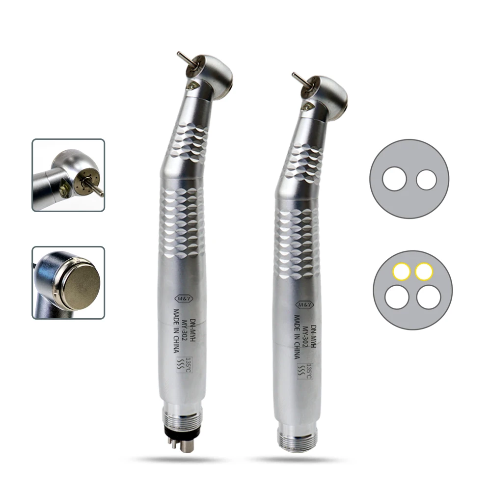 de ntal Triple Water Spray High Speed Rotation Handpiece LED Ceramic Bearing Standard Head Air Turbine E-Generator 4/2Holes Tool