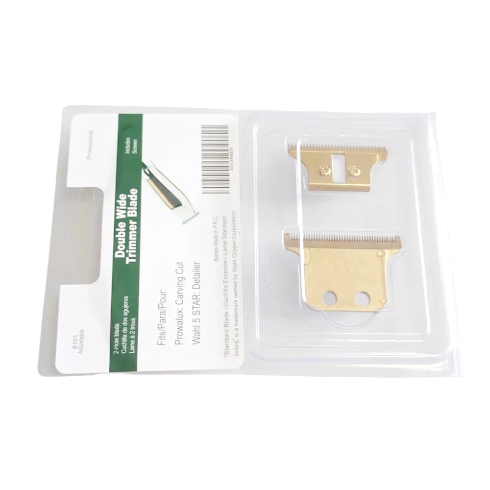 Replacement For Wahl 5 Star Detailer Li Trimmer(8081)&(8171) Stainless-steel Trimmer Gold 2215/8101 Wide Blades