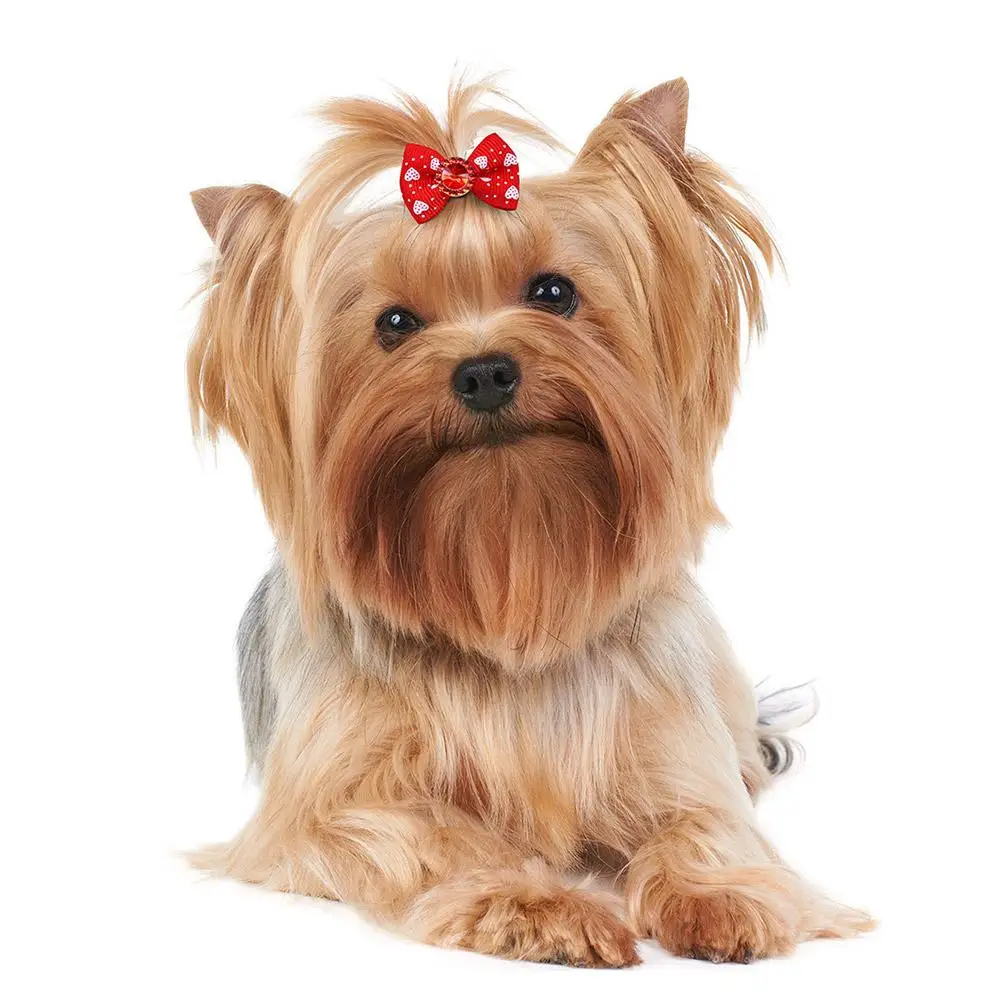 Accesorios para el cabello para mascotas, tocado con lazo, diadema, vestido, Clip de princesa, accesorios de estilo para perros, tocado C8b4