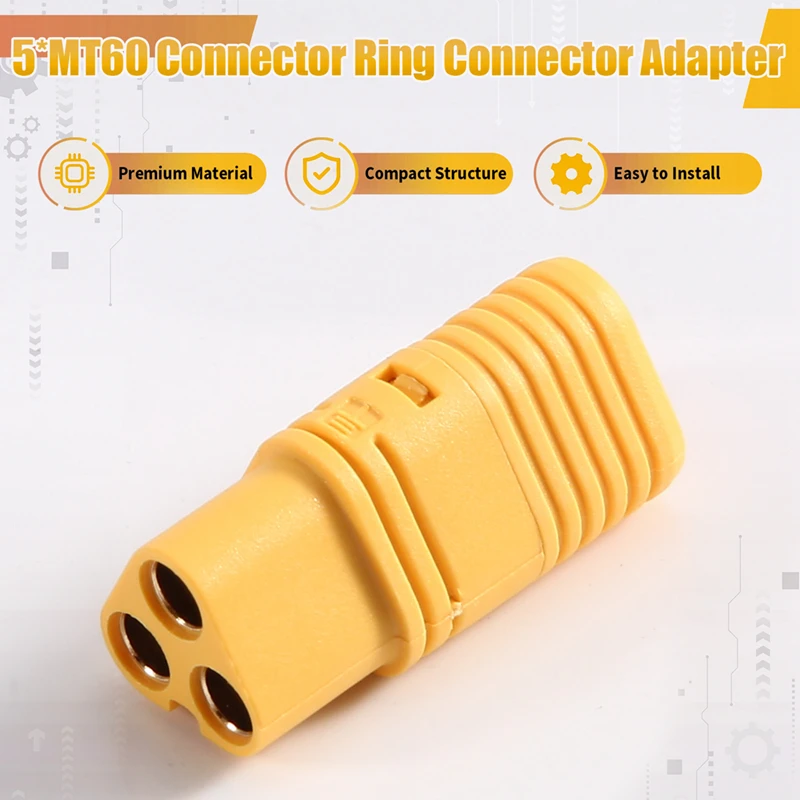 5Pcs MT60 Connector Ring Connector Adapter Electric Vehicle Model Drone Lithium Battery Connector Female [IANC-]