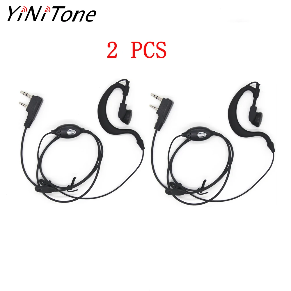 

2PCS PTT Mic headphone Walkie Talkie Earpiece baofeng headset for UV-5R UV-5RE UV-6R BF-888S ksun Kenwood CB Two Way Radio