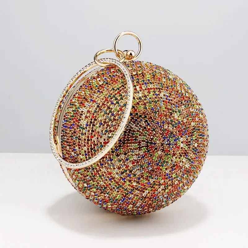 

Women's Dress Banquet Explosive Diamond-set Round Spherical Evening Handbag